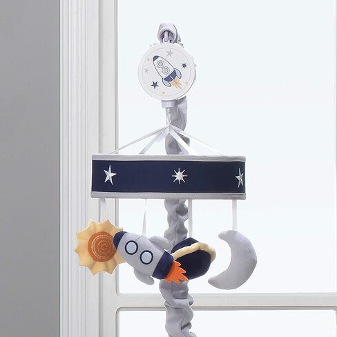 Lambs & Ivy Milky Way Musical Baby Crib Mobile - Blue/Navy/Gray Space Theme in Saudi Arabia