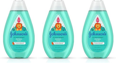 Johnson's No More Tangles Detangling Shampoo for Toddlers and Kids, Gentle No More Tears Formula, Hypoallergenic and Free of Parabens, Phthalates, Sulfates and Dyes, 13.6 fl. oz (Pack of 3) in Saudi Arabia