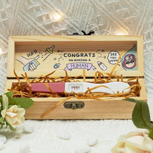 صندوق تذكار لاختبار الحمل، أفكار لإعلان الطفل، إعلانات مفاجئة للحمل للأجداد، الزوج، الأب، صندوق مفاجآت يكشف عن الطفل، صندوق تذكار يكشف عن الحمل مع الرافية in Kuwait