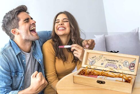 صندوق تذكار لاختبار الحمل، أفكار لإعلان الطفل، إعلانات مفاجئة للحمل للأجداد، الزوج، الأب، صندوق مفاجآت يكشف عن الطفل، صندوق تذكار يكشف عن الحمل مع الرافية in Kuwait