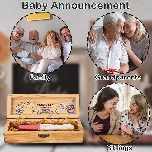 صندوق تذكار لاختبار الحمل، أفكار لإعلان الطفل، إعلانات مفاجئة للحمل للأجداد، الزوج، الأب، صندوق مفاجآت يكشف عن الطفل، صندوق تذكار يكشف عن الحمل مع الرافية in Kuwait