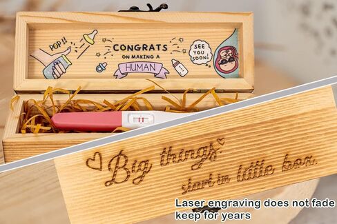 صندوق تذكار لاختبار الحمل، أفكار لإعلان الطفل، إعلانات مفاجئة للحمل للأجداد، الزوج، الأب، صندوق مفاجآت يكشف عن الطفل، صندوق تذكار يكشف عن الحمل مع الرافية in Kuwait