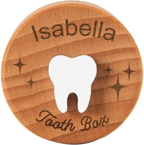 Wooden Tooth Fairy Box Dropped Tooth Keepsake Storage Box for Boys and Girls Cute Lost Tooth Holder Toddler Teeth Case (1 Piece) in Saudi Arabia