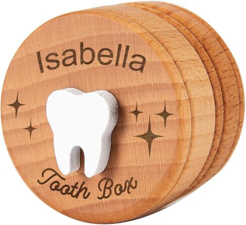 Wooden Tooth Fairy Box Dropped Tooth Keepsake Storage Box for Boys and Girls Cute Lost Tooth Holder Toddler Teeth Case (1 Piece) in Saudi Arabia