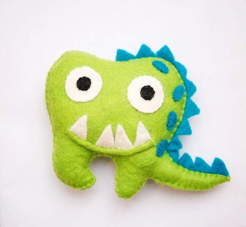 Nivas Handmade Dinosaur Tooth Fairy Pouch / Boy Tooth Fairy Pillow / Girl Tooth Fairy Pillow / Keepake Tooth Fairy Pillow / Monster Theme Tooth Fairy in Kuwait