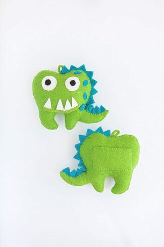 Nivas Handmade Dinosaur Tooth Fairy Pouch / Boy Tooth Fairy Pillow / Girl Tooth Fairy Pillow / Keepake Tooth Fairy Pillow / Monster Theme Tooth Fairy in Kuwait