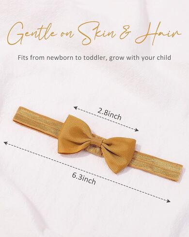 jollybows 40pcs Baby Girls Bows Headbands Elastic Hairband Ribbon Bow Hair Accessories for Newborns Infants Toddlers and Kids in Kuwait