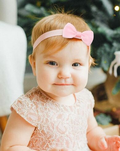 jollybows 40pcs Baby Girls Bows Headbands Elastic Hairband Ribbon Bow Hair Accessories for Newborns Infants Toddlers and Kids in Kuwait