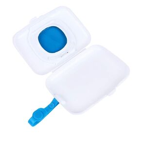 Box Portable Refillable Baby Wipes Dispenser Holder Wipes Carrying Case for Travel Home Office (Blue) in Kuwait