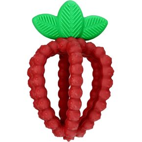 RaZbaby Silicone Infant & Baby Teething Toy, Textured BerryBumps Soothe Babies’ Sore Gums, RaZberry Bites Relief Teether, Back & Front Teeth, BPA Free, Easy to Hold, Fruit Shape for Babies 3M+ - Blue