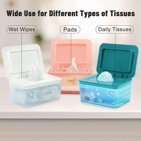 Wipes Dispenser Seal-Designed Wipe Dispenser Holder Wipes Case Box for Bathroom Keep Wipes Fresh, Dust-Proof & Non-Slip in Saudi Arabia