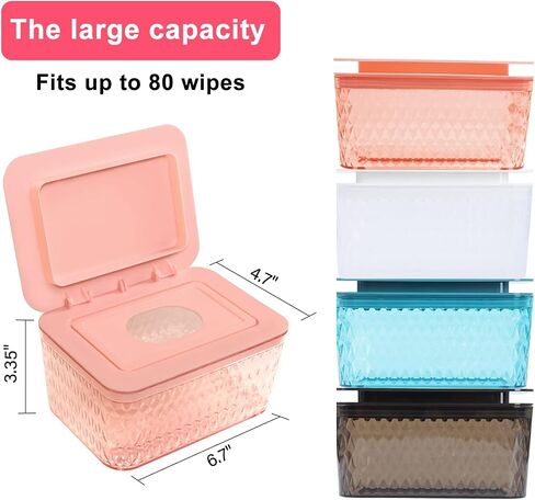 Wipes Dispenser Seal-Designed Wipe Dispenser Holder Wipes Case Box for Bathroom Keep Wipes Fresh, Dust-Proof & Non-Slip in Saudi Arabia