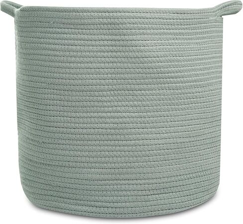 Natemia Rope Storage Basket- Nursery Bin and Toy Organizer (15"x15"x14"), Laundry Basket, Basket for Towels, Pillows and Blankets, Perfect Baby Registry Gift in Saudi Arabia