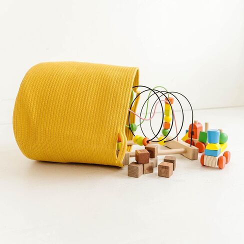 Natemia Rope Storage Basket- Nursery Bin and Toy Organizer (15"x15"x14"), Laundry Basket, Basket for Towels, Pillows and Blankets, Perfect Baby Registry Gift in Saudi Arabia