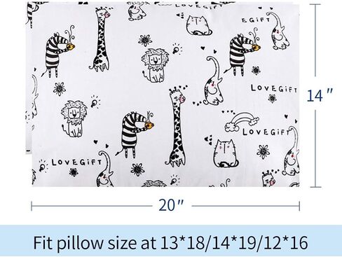 Kid Toddler Pillowcase,2 Packs 100% Cotton Pillow Cover for Kids Bedding,14x20 Pillowslip Case Fits Pillows Sized 13x18 or 14x19,Envelope Closure Dinosaurs Trucks Travel Pillow Pillowcase in Saudi Arabia