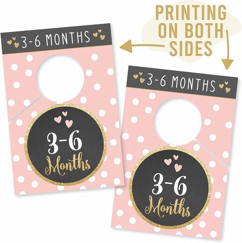 7 Pink Gold Baby Nursery Closet Organizer Dividers For Girl Clothing, Floral Age Size Hanger Organization For Kid Toddler, Infant, Newborn Clothes Must Have, Shower Registry Gift Supplies, 0-24 Months in Saudi Arabia