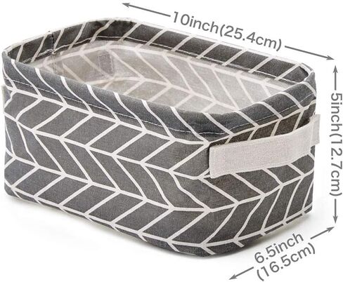 (10 × 17 سم × 13 سم) - 6 صناديق تخزين قابلة للطي، منظم رفوف قماشي قابل للطي مع مقابض للحمام وأدوات التجميل والحضانة والأطفال الصغار في المنزل والمكتب - متعددة الألوان، 10 × 17 سم × 13 سم in Kuwait