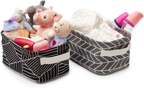 (10 × 17 سم × 13 سم) - 6 صناديق تخزين قابلة للطي، منظم رفوف قماشي قابل للطي مع مقابض للحمام وأدوات التجميل والحضانة والأطفال الصغار في المنزل والمكتب - متعددة الألوان، 10 × 17 سم × 13 سم in Kuwait