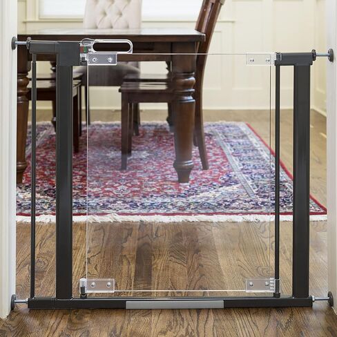 بوابة امان للاطفال من كيو دوس كريستال ديزاينر - تلبي المعايير الاوروبية الصارمة - تصميم عصري وسلامة لا مثيل لها - الجمال والامان معا - تركيب بسيط | تثبيت بالضغط in Kuwait