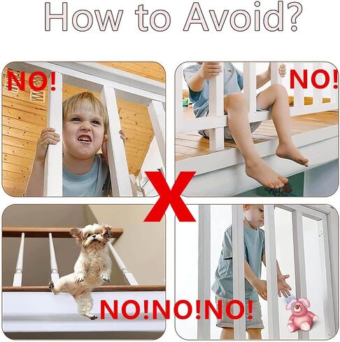 Banister Guard for Baby - 10ft L x 2.5ft H, Child Safety Net, Stair Railing Banister Proofing Mesh Net Balcony Netting for Pets & Kids in Saudi Arabia