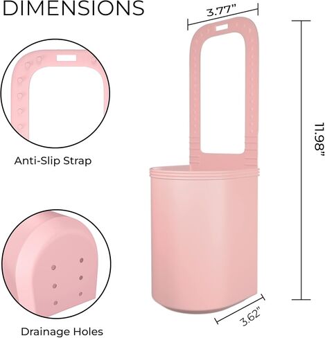 Silicone Stroller Cup Holder- Stroller Organizer- Phone Holder- Portable Universal Attachment for Stroller, Walker, Bike, Wheelchair, Scooter, Lawn Chair, Beach Chair (Pink) in Saudi Arabia