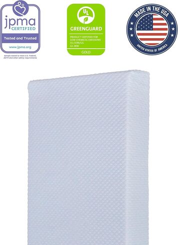 Evolur Sleep Comfort Balance Plus with Copper Fiber Crib and Toddler Mattress, Greenguard Gold Certified in Saudi Arabia