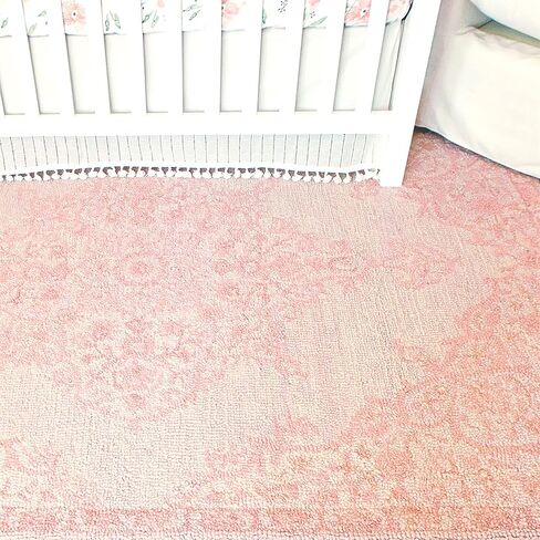 Crane Baby Nursery Décor, Cotton Floor Rug for Boys and Girls, Boho Style, 5' x 7' in Saudi Arabia