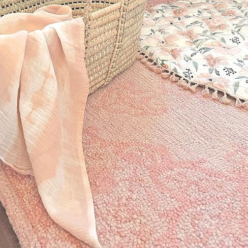 Crane Baby Nursery Décor, Cotton Floor Rug for Boys and Girls, Boho Style, 5' x 7' in Saudi Arabia