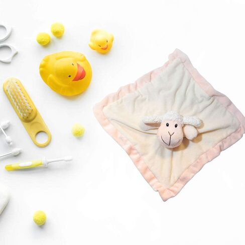 Lovey Security Blanket 12 inch Square Stuffed Animal Baby Blankie for Girls or Boys (Cow) by Baberoo, 12 Inch (Pack of 1) in Saudi Arabia