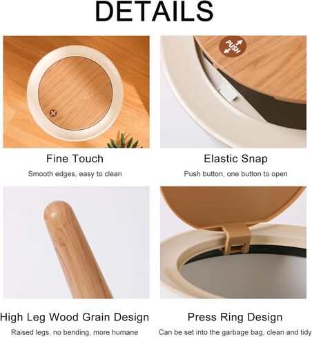 Small Trash Can with Lid Kids pastel with coluds rain Baby Nursery seamles Nursery wall art Garbage Bin Round Waste Bin Press Cover Dog Proof Wastebasket for Kitchen Bathroom Living Room 1.8 Gallon in Kuwait