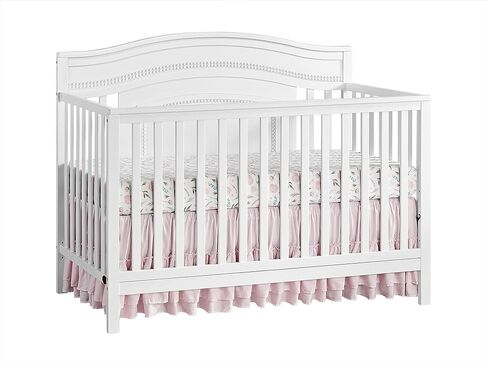 Oxford Baby Briella 4-in-1 Convertible Crib, White, GreenGuard Gold Certified in Kuwait