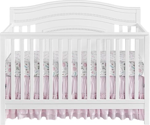 Oxford Baby Briella 4-in-1 Convertible Crib, White, GreenGuard Gold Certified in Kuwait