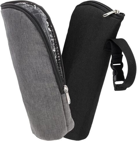 تودمومي قطعتان من حقائب معزولة لزجاجة الرضاعة الحرارية لحليب الثدي مع مشبك تعليق حقيبة عازلة محمولة لحديثي الولادة والاطفال الصغار للسفر, ألوان متنوعة, 24x8cm, عصري in Kuwait