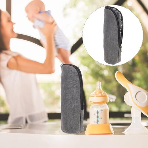 تودمومي قطعتان من حقائب معزولة لزجاجة الرضاعة الحرارية لحليب الثدي مع مشبك تعليق حقيبة عازلة محمولة لحديثي الولادة والاطفال الصغار للسفر, ألوان متنوعة, 24x8cm, عصري in Kuwait