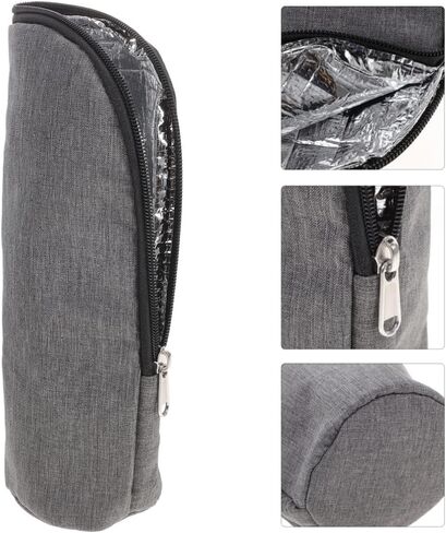 تودمومي قطعتان من حقائب معزولة لزجاجة الرضاعة الحرارية لحليب الثدي مع مشبك تعليق حقيبة عازلة محمولة لحديثي الولادة والاطفال الصغار للسفر, ألوان متنوعة, 24x8cm, عصري in Kuwait