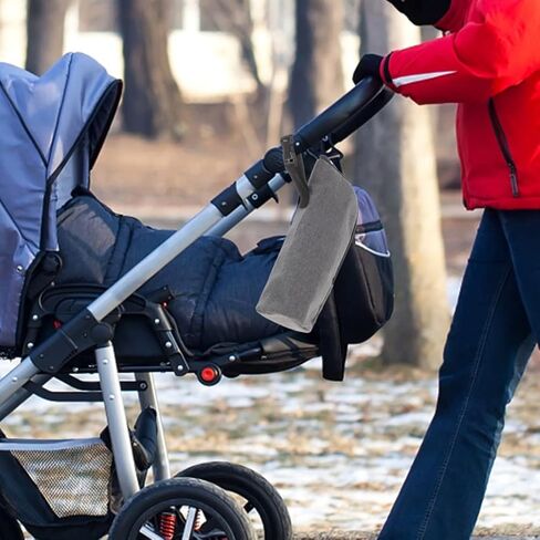 تودمومي قطعتان من حقائب معزولة لزجاجة الرضاعة الحرارية لحليب الثدي مع مشبك تعليق حقيبة عازلة محمولة لحديثي الولادة والاطفال الصغار للسفر, ألوان متنوعة, 24x8cm, عصري in Kuwait