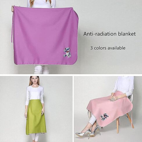 5G Anti-Radiation Blanket, EMF Shield Protection Apron for Pregnancy, Infants, Baby, Children, Maternity Cloak Silver Fiber Soft and Breathable-95 * 75CM-Purple ( Color : 95*75CM , Size : Purple ) in Saudi Arabia