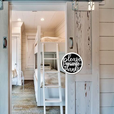 No Soliciting Sign, Do Not Knock or Ring Doorbell Sign for House, Do Not Disturb Door Wooden Hanger Sign Funny Office Door Signs Baby Sleeping Sign No Stranger Go Away Farmhouse Porch Decor 12 inch in Saudi Arabia