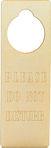 Wooden Door Knob Hanger, Please Do Not Disturb (3.25 x 9.5 in, 12-Pack) in Saudi Arabia