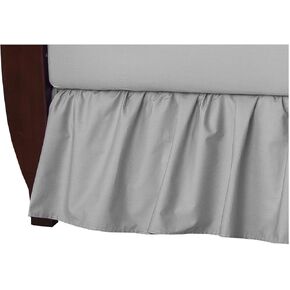 American Baby Company Ultra Soft Microfiber Ruffled Crib Skirt, Grey, for Boys and Girls