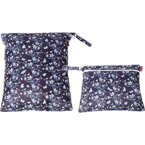 Damero 3Pcs Wet Dry Bag with 2 Zippered Pockets and Snap Handle for Cloth Diaper, Swimsuit, Clothes, Ideal for Travel, Exercise, Daycare, Roomy and Water-resistant (Bear) in Saudi Arabia