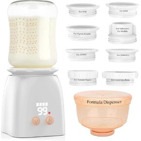 Baby Bottle Warmer, Portable Bottle Warmer with 8 Adapters Rechargeable Travel Bottle Warmer Cordless for Baby Milk Breastmilk with Precise Temperature Control and Automatic Shut-Off in Saudi Arabia