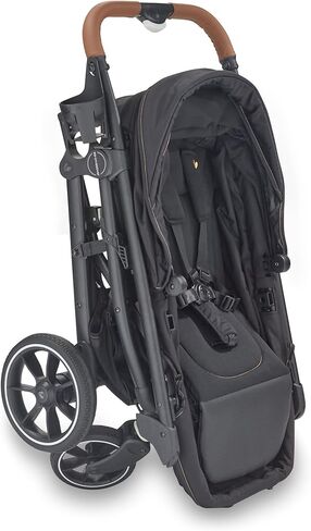 عربة وعربة Larktale Crossover الكل في واحد - تحويل من عربة أطفال واحدة إلى عربة سحب بمقعدين مع مظلة - بايرون بلاك in Kuwait