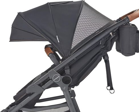 عربة وعربة Larktale Crossover الكل في واحد - تحويل من عربة أطفال واحدة إلى عربة سحب بمقعدين مع مظلة - بايرون بلاك in Kuwait