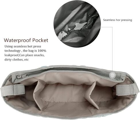 Stroller Hanging Bag with Wet Bag- Baby Diaper Bag Stroller Organizer Caddy Portable Stroller Storage Pouch for Outdoor in Kuwait
