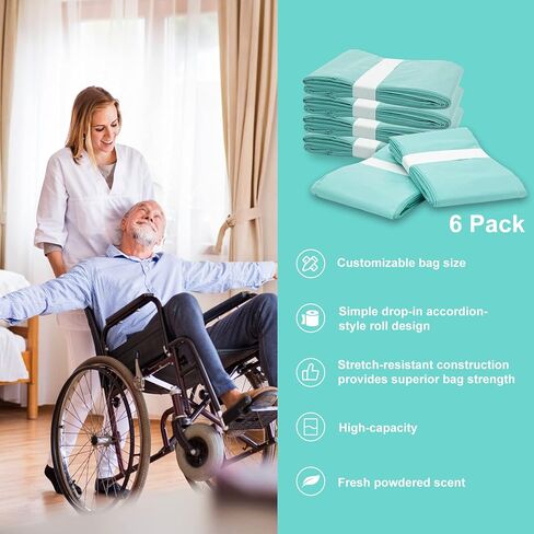 4 Pack Adult Diaper Liner Refills Compatible with Janibell Akord 280 Slim Model Adult Diaper System, A Single Liner Pack Will Last for Over 500 Adult Briefs Using in Kuwait