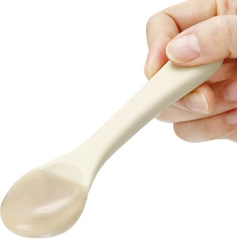 PandaEar Silicone Baby Spoon and Fork Set| 6 Pack First Stage Baby Self Feeding Spoons 6+ Months| Toddler Baby Utensils 6-12 Months| Infant Baby LED Weaning Spoons Feeding Supplies in Saudi Arabia