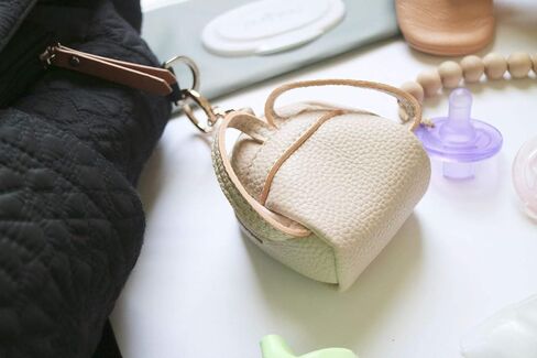 Premium Leather Pacifier and Nipple Shield Cases - Set of 2 Black & Beige | Case for Diaper Bag & Stroller | Pacifier Box for Travel | Keeps Baby’s Binkies Clean and Accessible by purifyou in Saudi Arabia