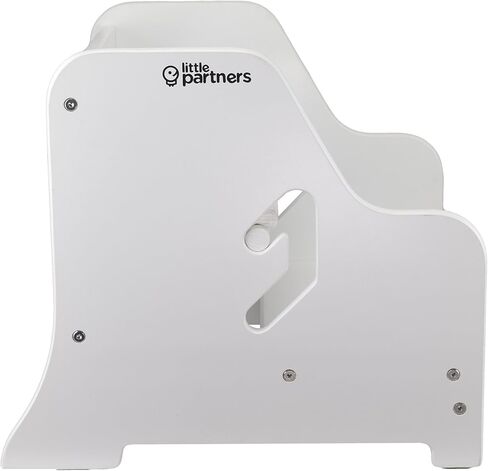 Little Partners Toddler Step Up Stool | 2 Step Adjustable Height for Kitchen, Bathroom or Nursery (Soft White) in Saudi Arabia