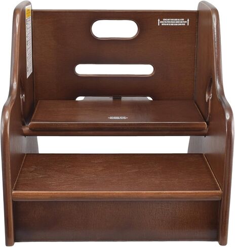Little Partners Toddler Step Up Stool | 2 Step Adjustable Height for Kitchen, Bathroom or Nursery (Soft White) in Saudi Arabia